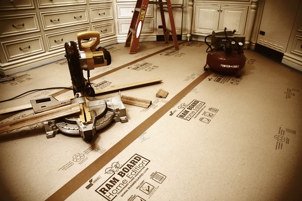 Ram Board Home Edition demonstrates 36-inch wide coverage on large work areas.