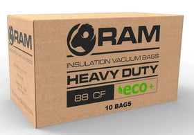 RAM Eco+ bag with low-dust filter highlights clean disposal.