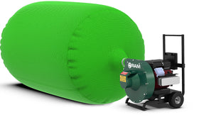 RAM Eco+ insulation bag side view for large attic fills and high capacity.
