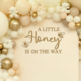 Ramciyo A Little Honey Is On The Way decal is easy peel and stick on smooth surfaces.