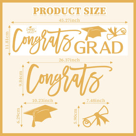 Ramciyo graduation backdrop decal, easy to peel and apply on clean surfaces