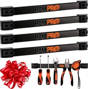 RamPro 12-inch magnetic tool strip keeps hand tools within reach