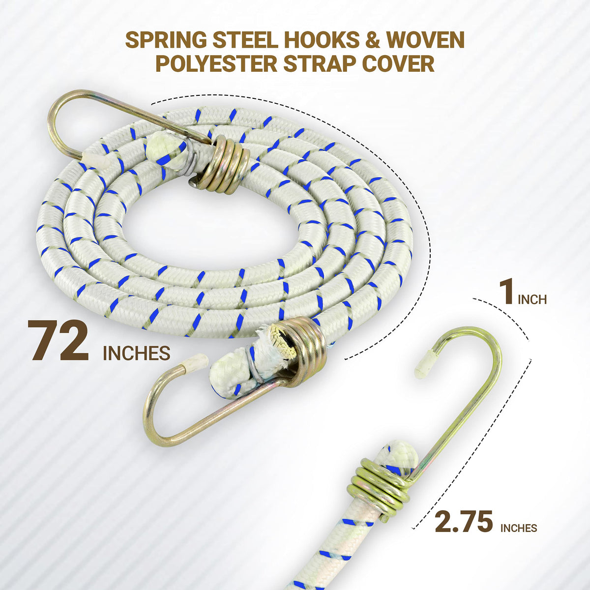 RamPro bungee cords with metal hooks provide durable, scratch-free hauling