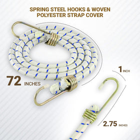 RamPro bungee cords with metal hooks provide durable, scratch-free hauling
