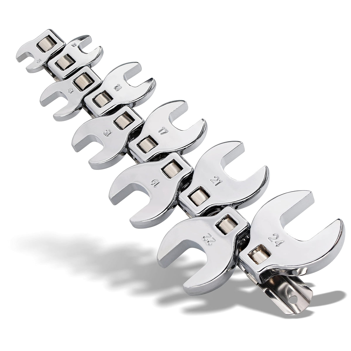 Ram-Pro Crow Foot Wrench 10mm reaching tight engine bolts with precision.