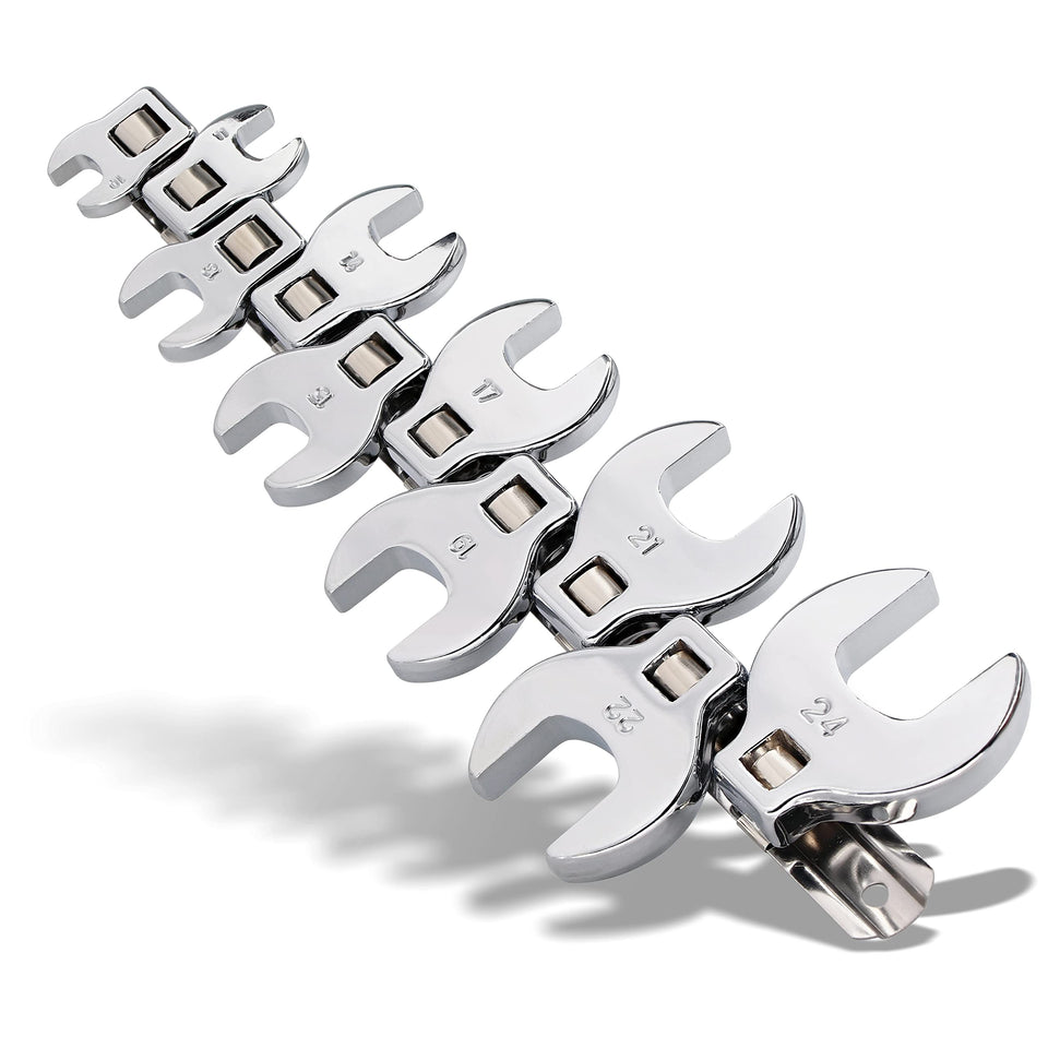 Ram-Pro Crow Foot Wrench 10mm reaching tight engine bolts with precision.