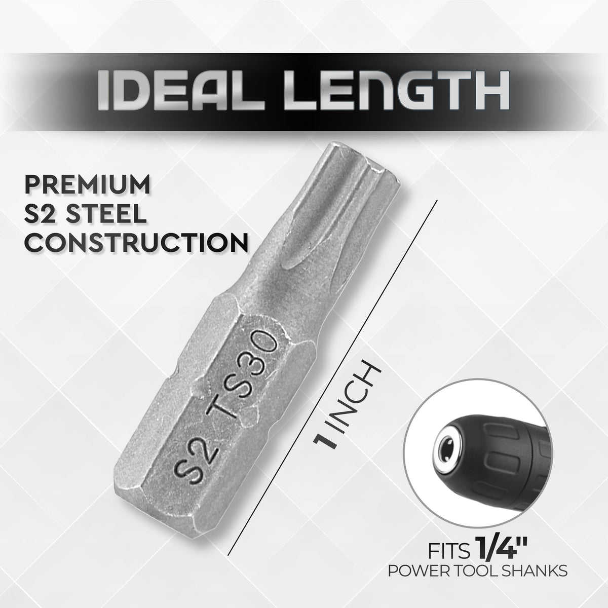 Ram-Pro Torx Plus Five Point T25 bit suitable for PC and automotive projects.
