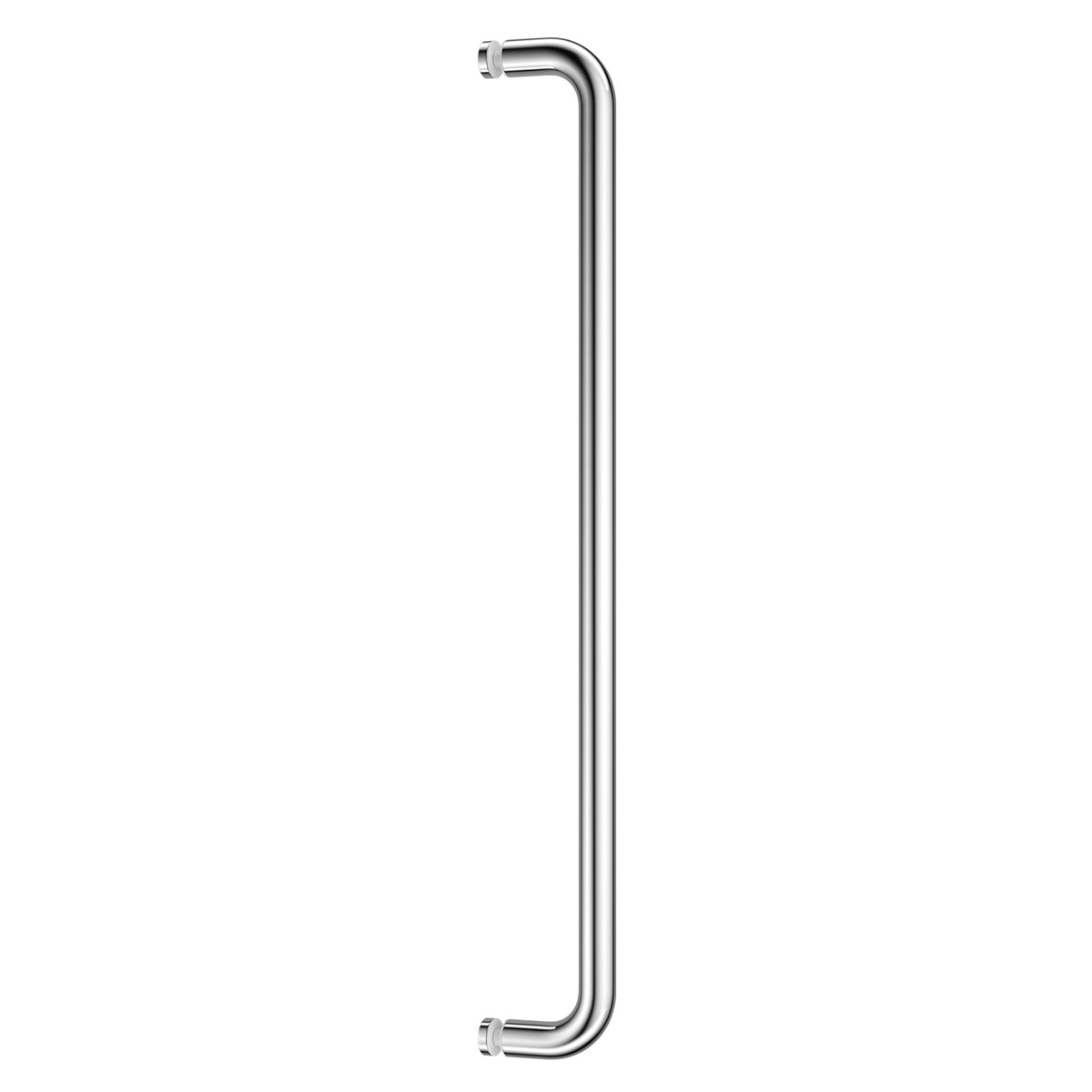 Ranbo glass shower door towel bar in polished chrome provides sturdy towel storage for frameless doors.