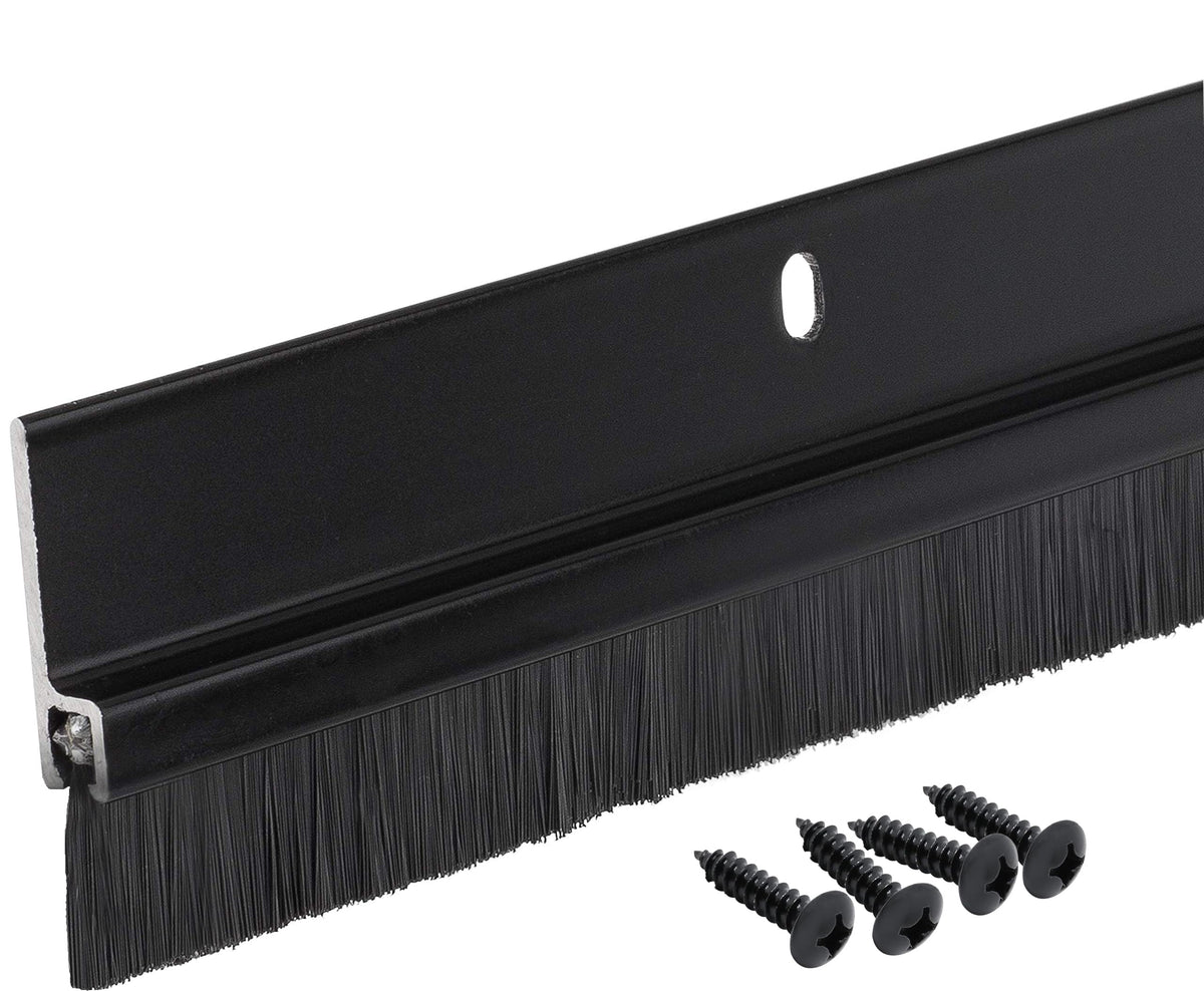 Randall Manufacturing Co. door sweep with aluminum and brush seals gaps up to 1 inch.