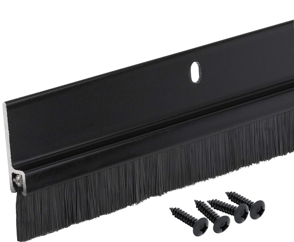 Randall Manufacturing Co. door sweep with aluminum and brush seals gaps up to 1 inch.