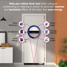 Randall door sweep fills gaps up to 1 inch, reducing drafts and dust.