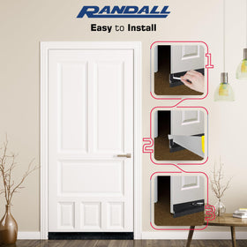 Randall door sweep with pre-drilled holes and color-matched screws for easy install.