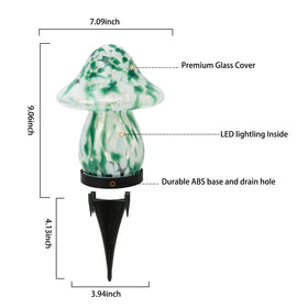 RANSCAH mushroom light with glass cover adds durability and glow