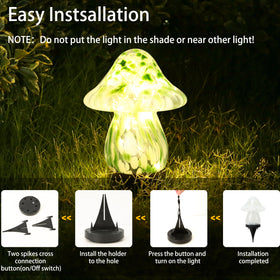 RANSCAH solar light easily inserted in ground for stable mounting