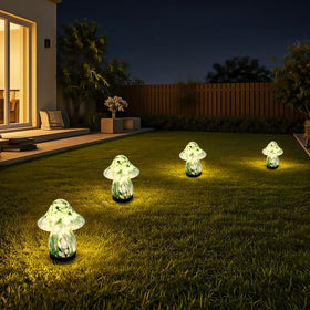 RANSCAH solar mushroom light IP67 waterproof for all-weather outdoors