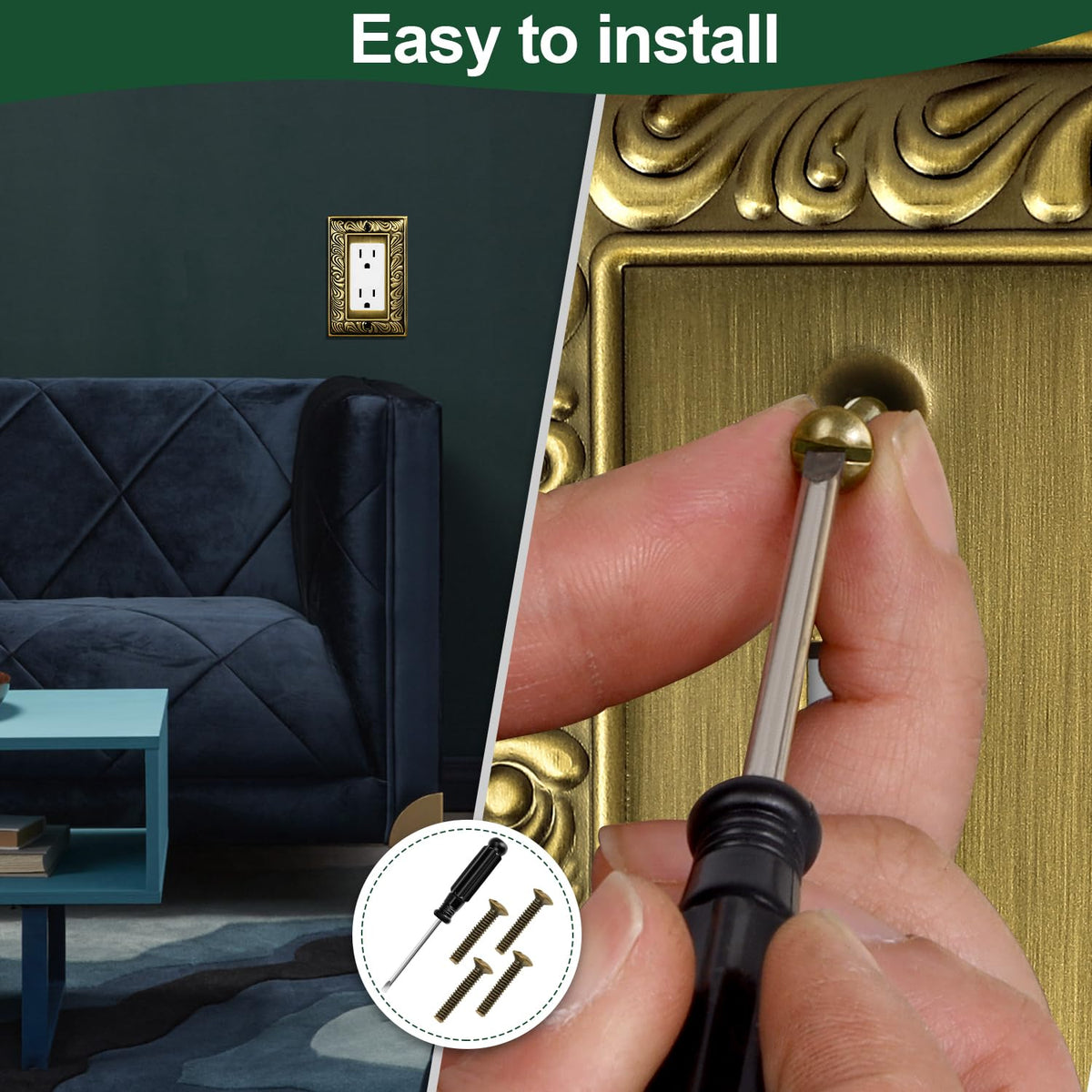 Ranweydi classic antique brass design uplifts any room style.