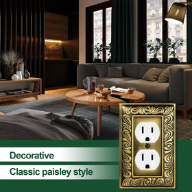 Ranweydi antique brass wall plate fits dimmers and toggles for cohesive decor.