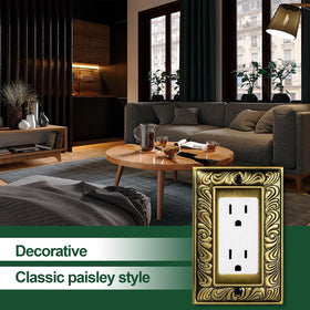 Ranweydi antique brass plate with smooth gloss finish resists dust.