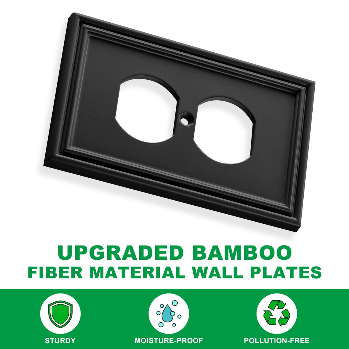 Ranweydi bamboo fiber wall plate with eco-friendly, odor-free finish for walls.