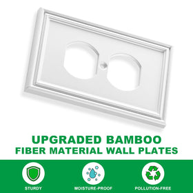 Ranweydi bamboo fiber wall plate with gloss finish for easy wipe-down
