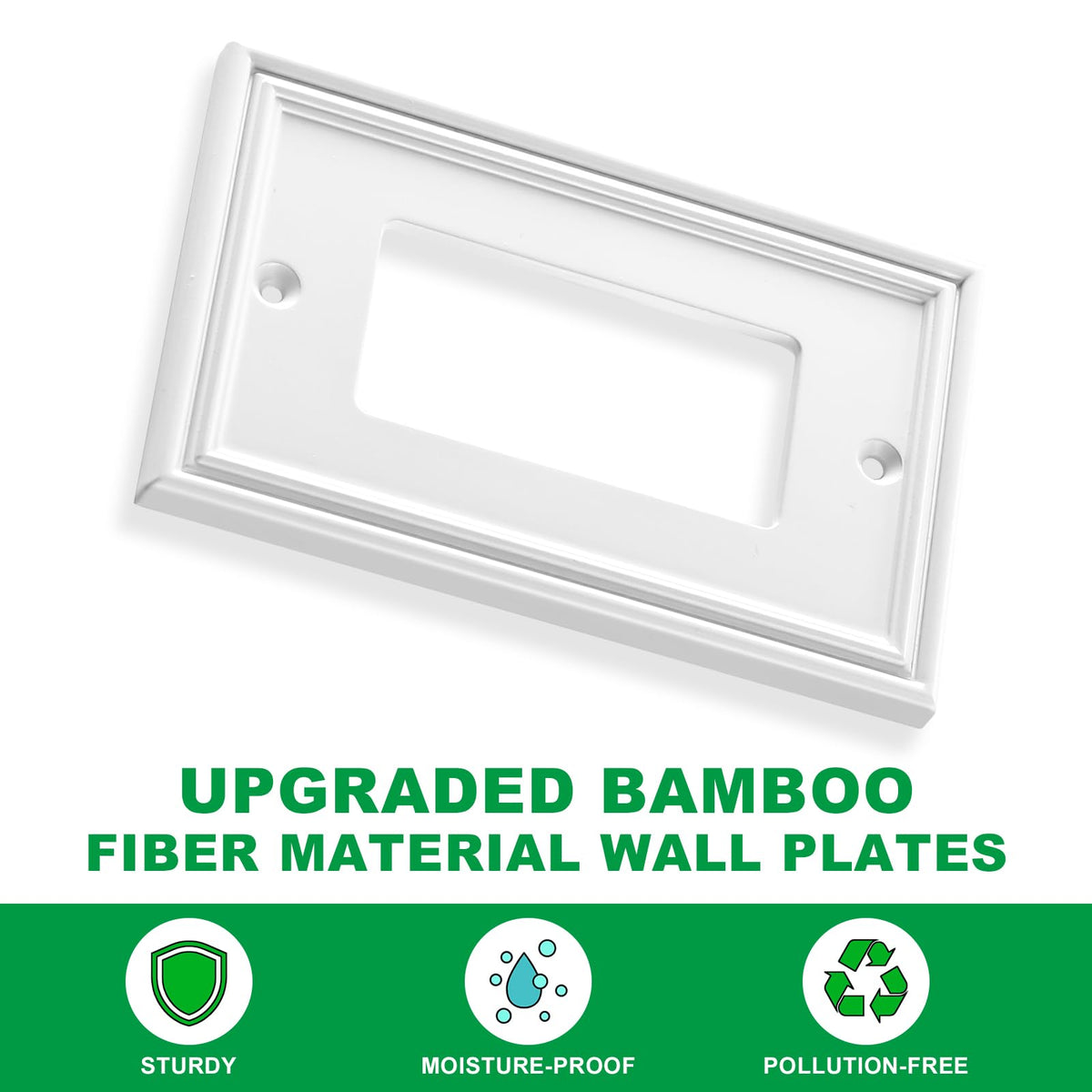 Ranweydi decorator outlet cover compatible with dimmers and switches for versatile decor.