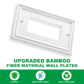 Ranweydi decorator outlet cover compatible with dimmers and switches for versatile decor.