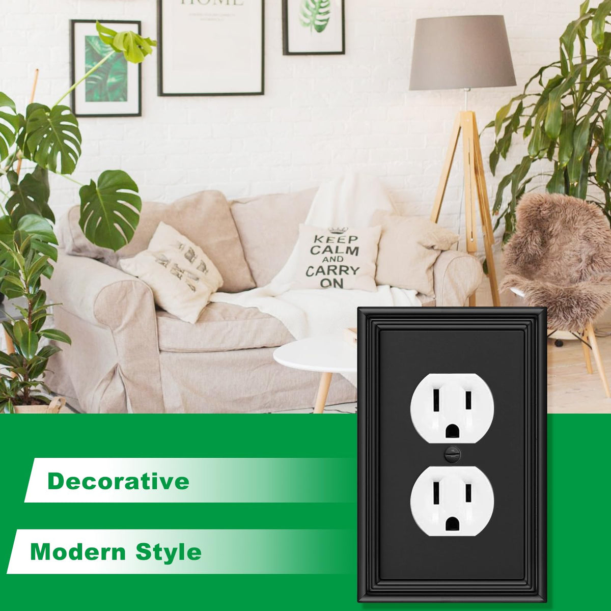Ranweydi smooth gloss wall plate resists dust and cleans easily.