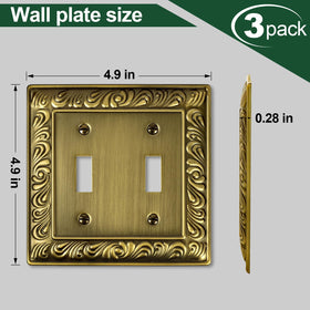 Ranweydi metal wall plate with screws included for quick installation.