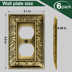 Ranweydi paisley-pattern wall plate with install pack simplifies quick replacement.