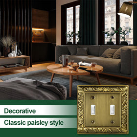Ranweydi wall plate with smooth gloss finish resists dust and wipes clean.