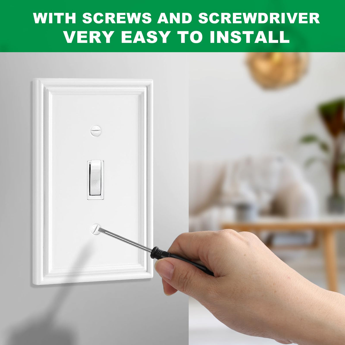 Ranweydi wall plate mounted on wall blends with modern interiors.