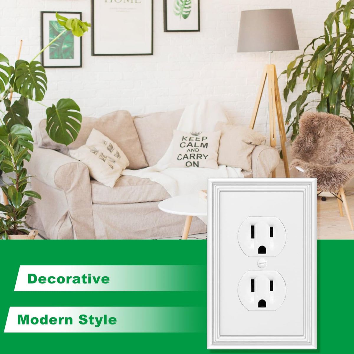 Ranweydi versatile wall plate compatible with dimmers, switches, and outlets