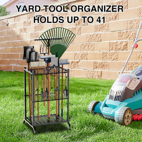 RANXFLOAT garage storage solution for garden, yard, and cleaning tools