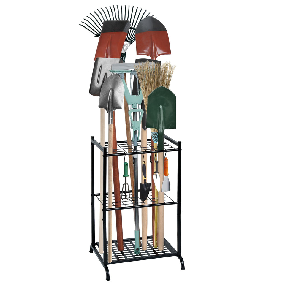 RANXFLOAT garden tool organizer with hooks keeps tools tidy and reachable
