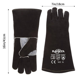 RAPICCA gloves ideal for forge, fire pit, and fireplace use.