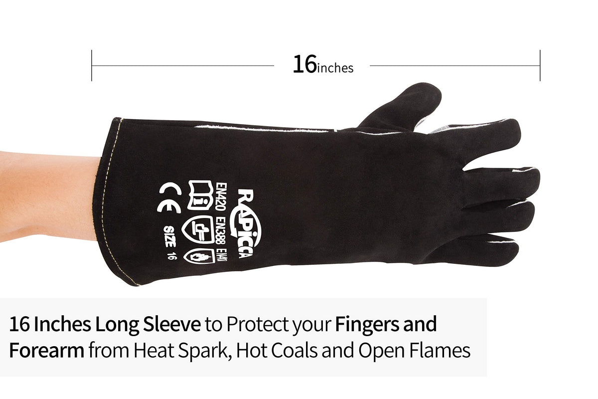 RAPICCA 7.5-inch sleeve length guards the forearm against sparks.