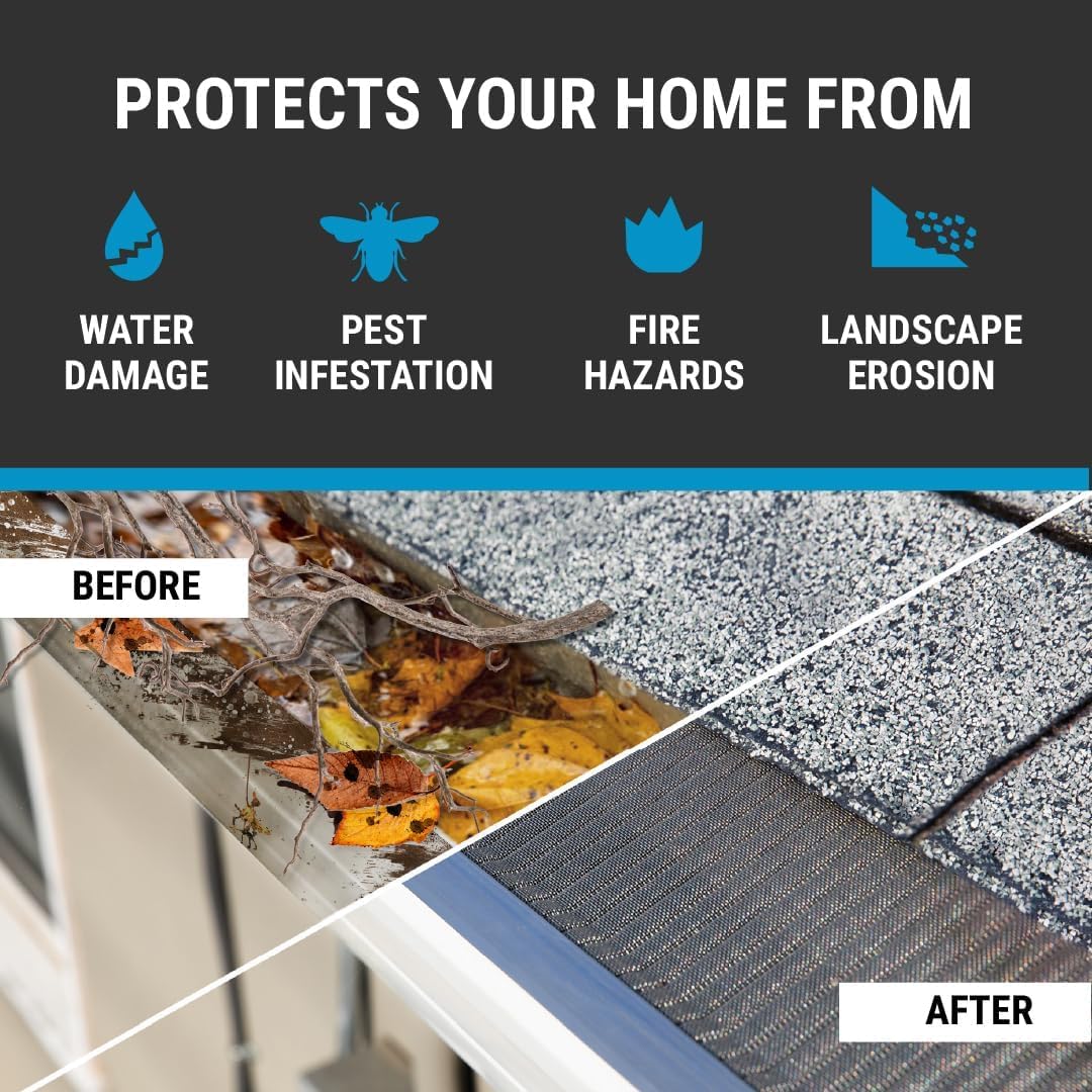 Raptor Gutter Guard fits 6-7 inch gutters for universal compatibility