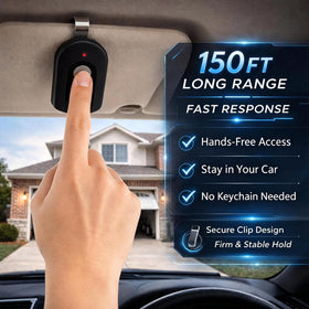 RAQUEL 2 remote includes visor clip for easy mounting on the visor.