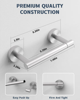 RARXTR brushed nickel RV installation demonstrates secure wall mounting.