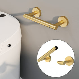 RARXTR double-post pivoting toilet paper holder enabling easy positioning.