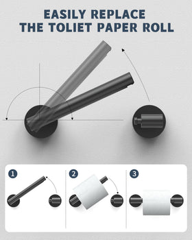 RARXTR double-post pivoting holder enables easy roll changes with secure wall mount.