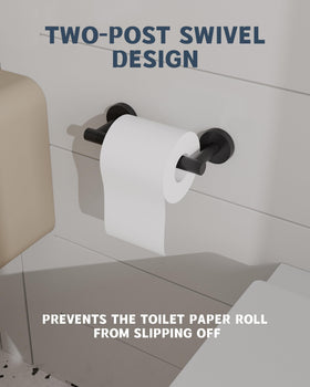 RARXTR wall-mounted toilet paper holder with modern aesthetic and scratch-resistant surface.
