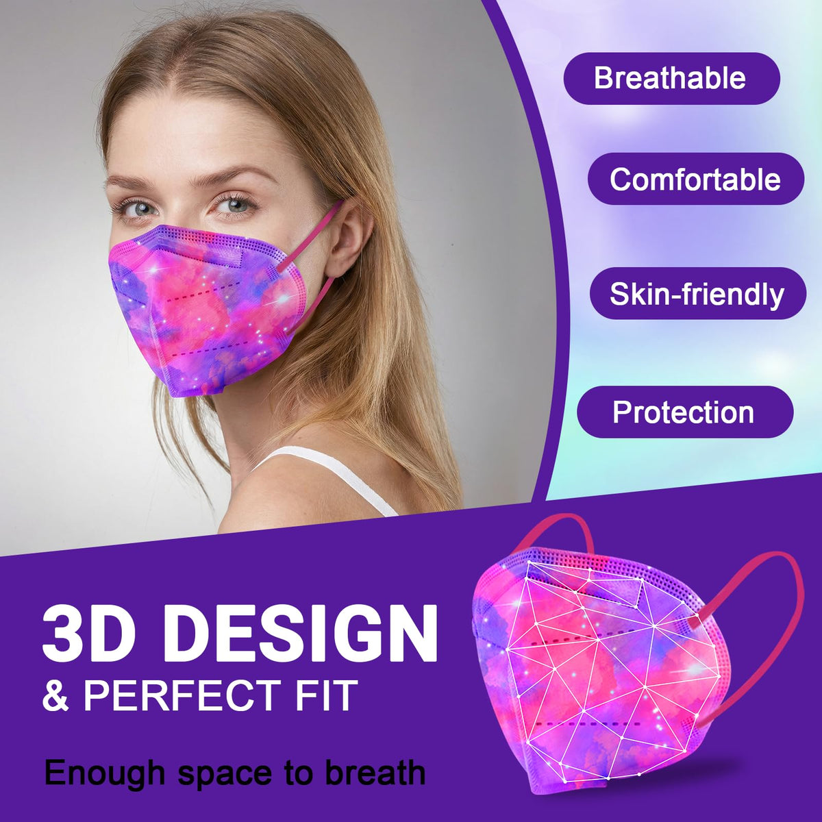 Rasav KN95 mask soft inner fabric skin-friendly feel