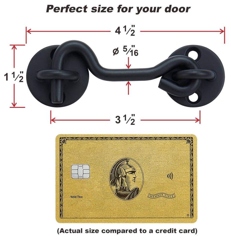 Solid iron Raswik latch with five sixteenths inch diameter for heavy duty use
