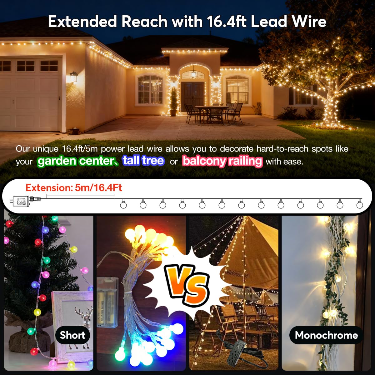 RaThun 16ft extended lead offers flexible placement options