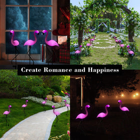 Ratopo 1.6 ft flamingo lights create charming yard accents.