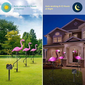 Ratopo flamingo lights perfect for Halloween and Christmas yard decor.