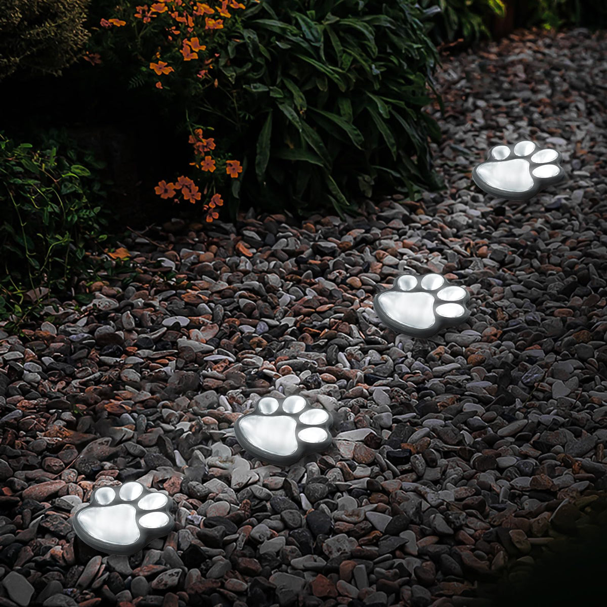 Ratopo package includes eight lights and two solar panels for easy setup.