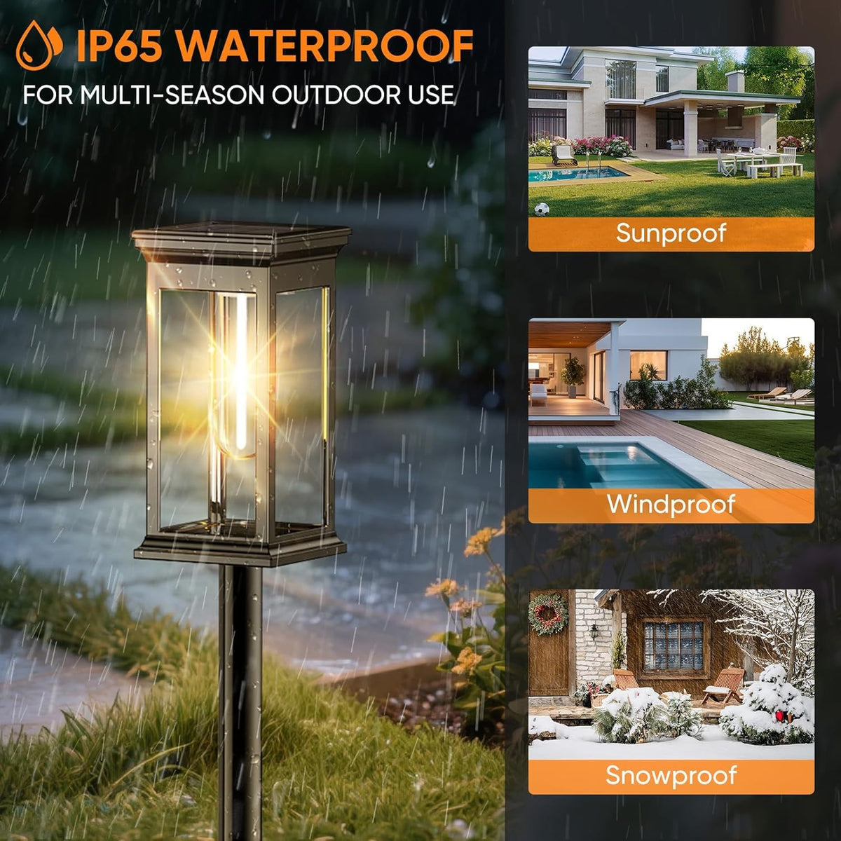RAVICEN 8-pack solar lights for complete yard illumination