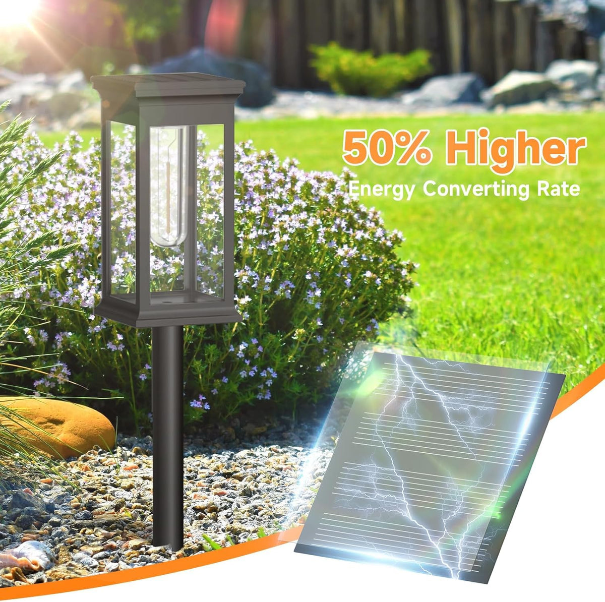 RAVICEN solar pathway light with easy install for quick setup